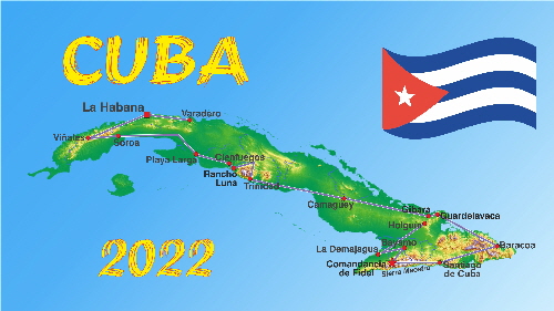 Cuba-Karte-Reise 2022